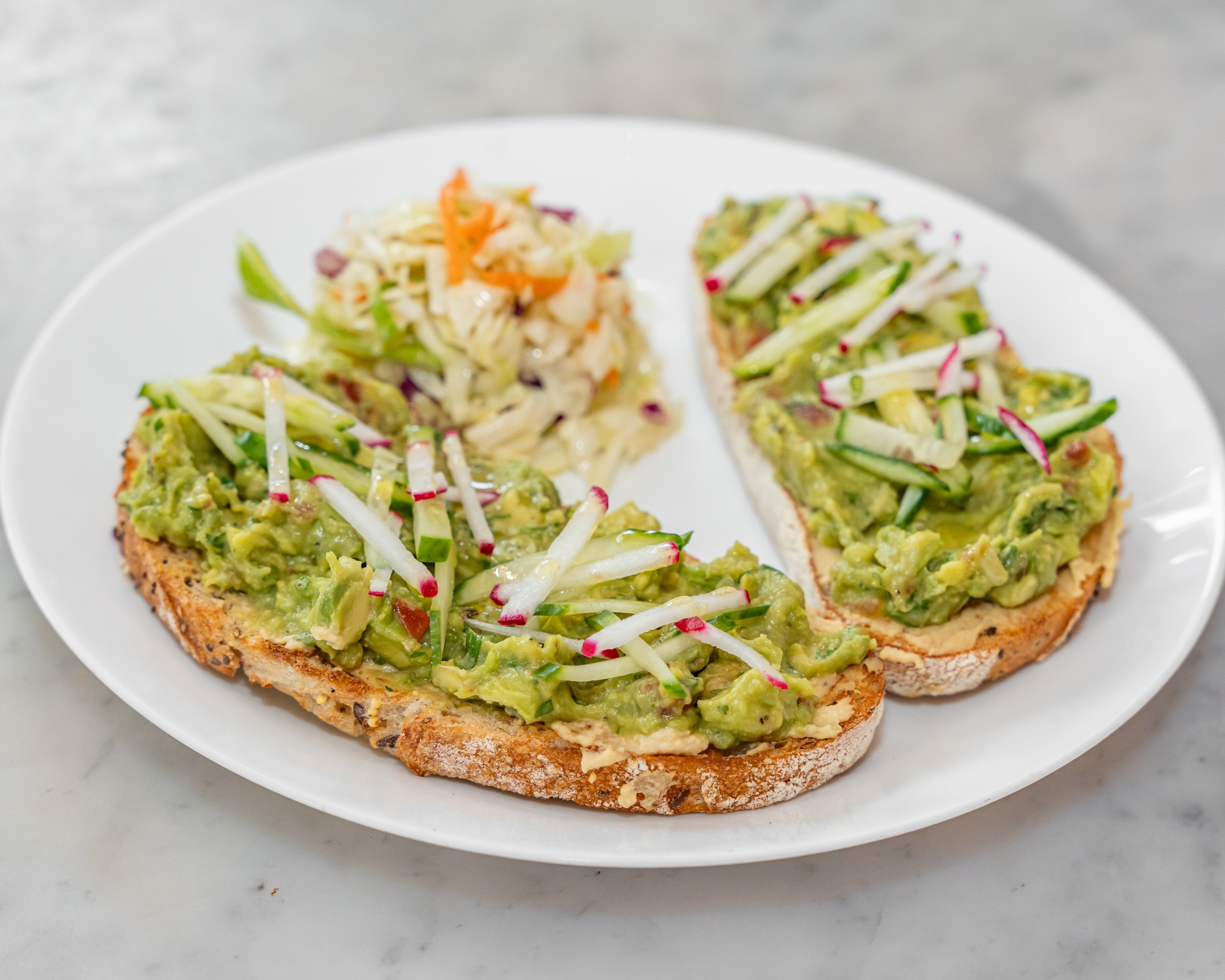 a plate of food on a table
