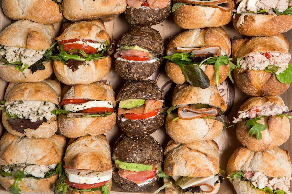 a close up of food