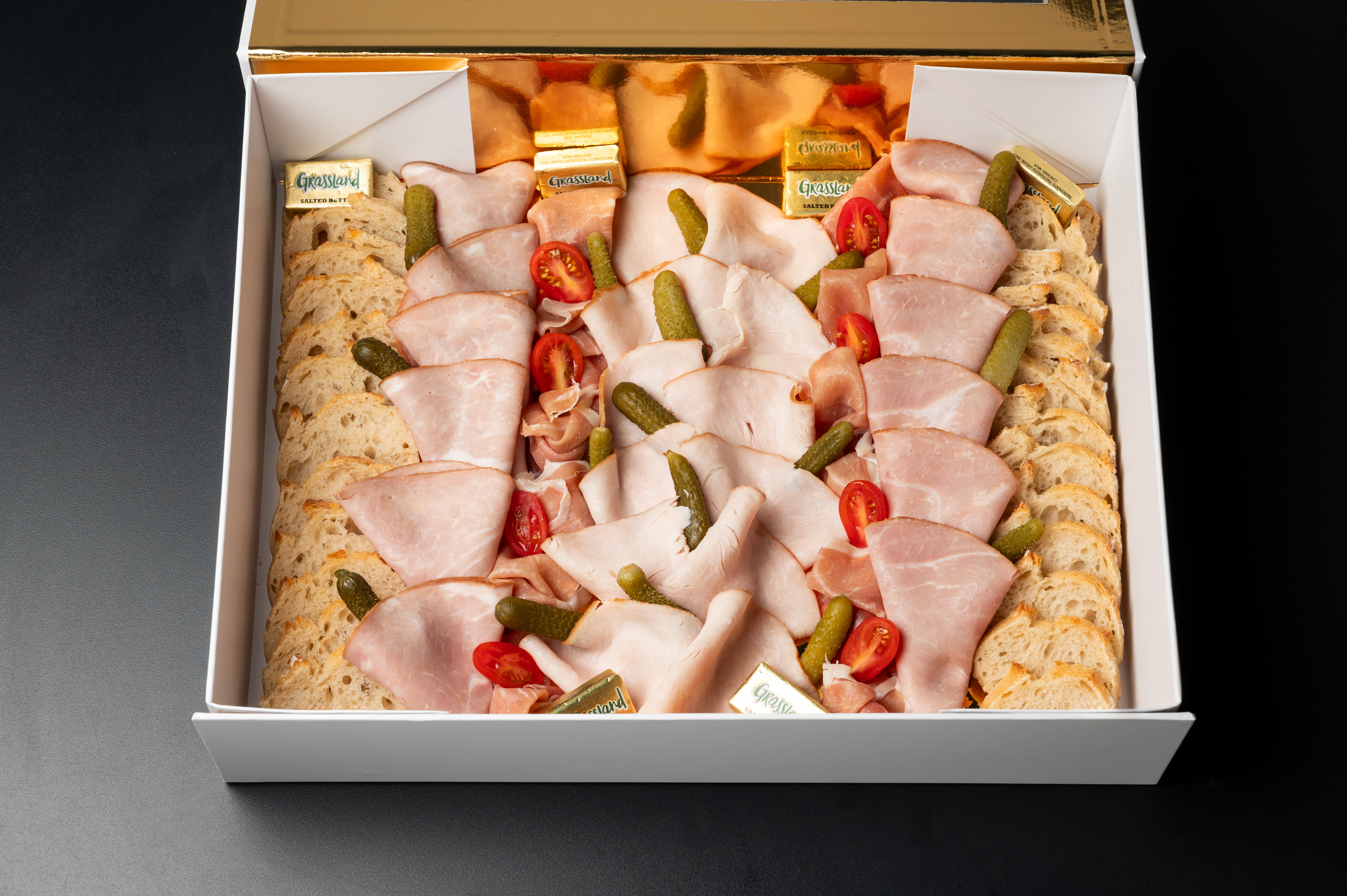 a box filled with different types of food