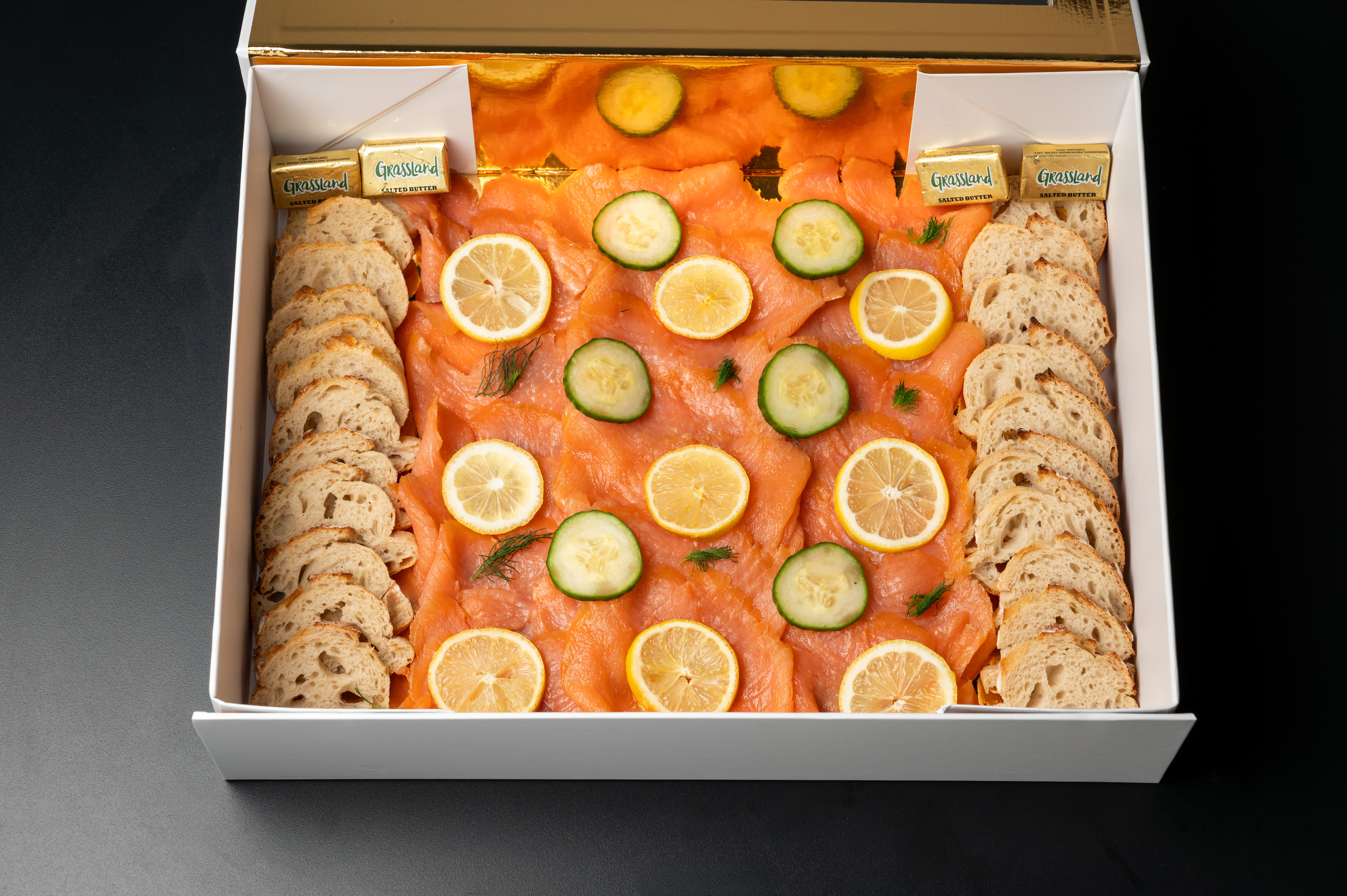 a box filled with different types of food