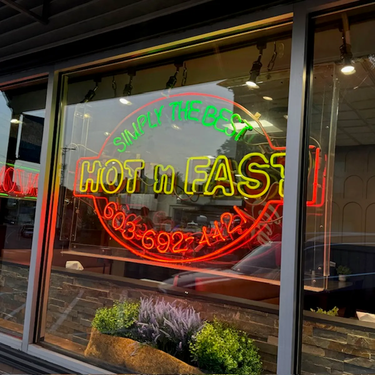 a store front at day