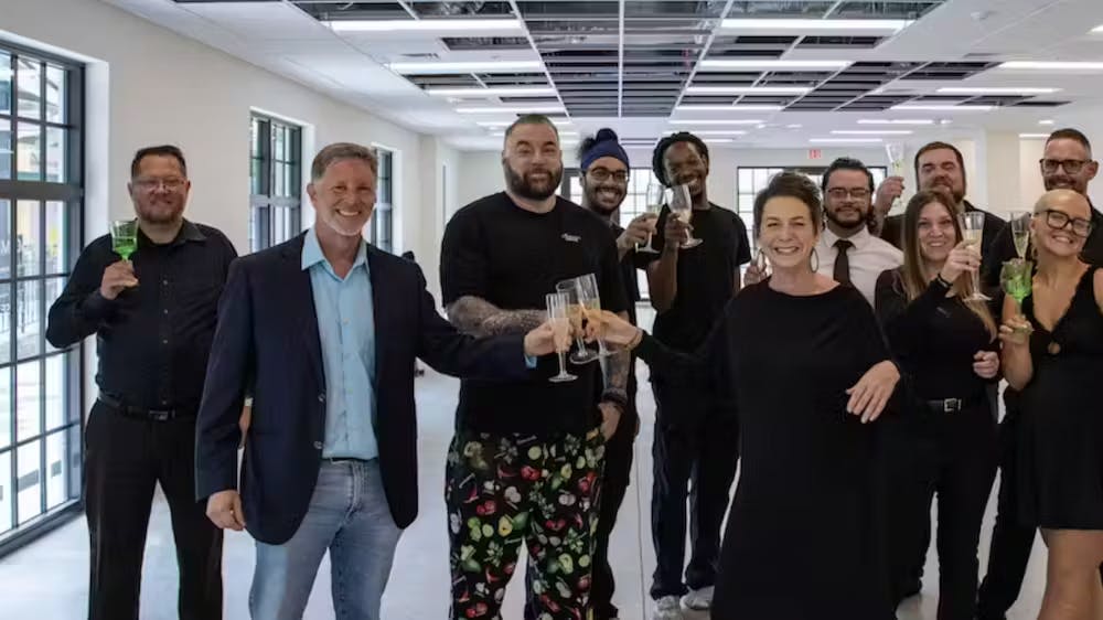 a group of people posing for a photo