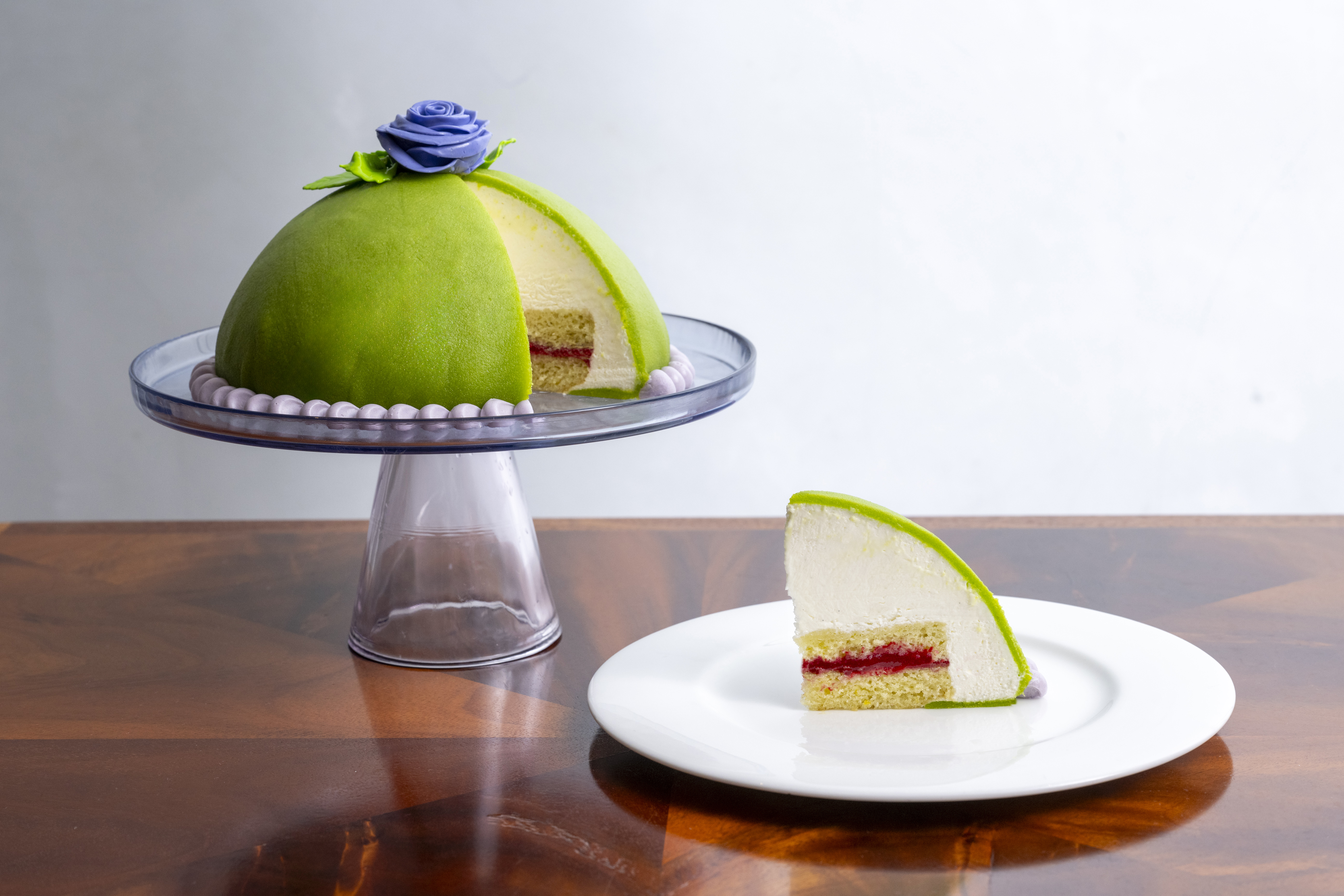 a piece of cake sitting on top of a table