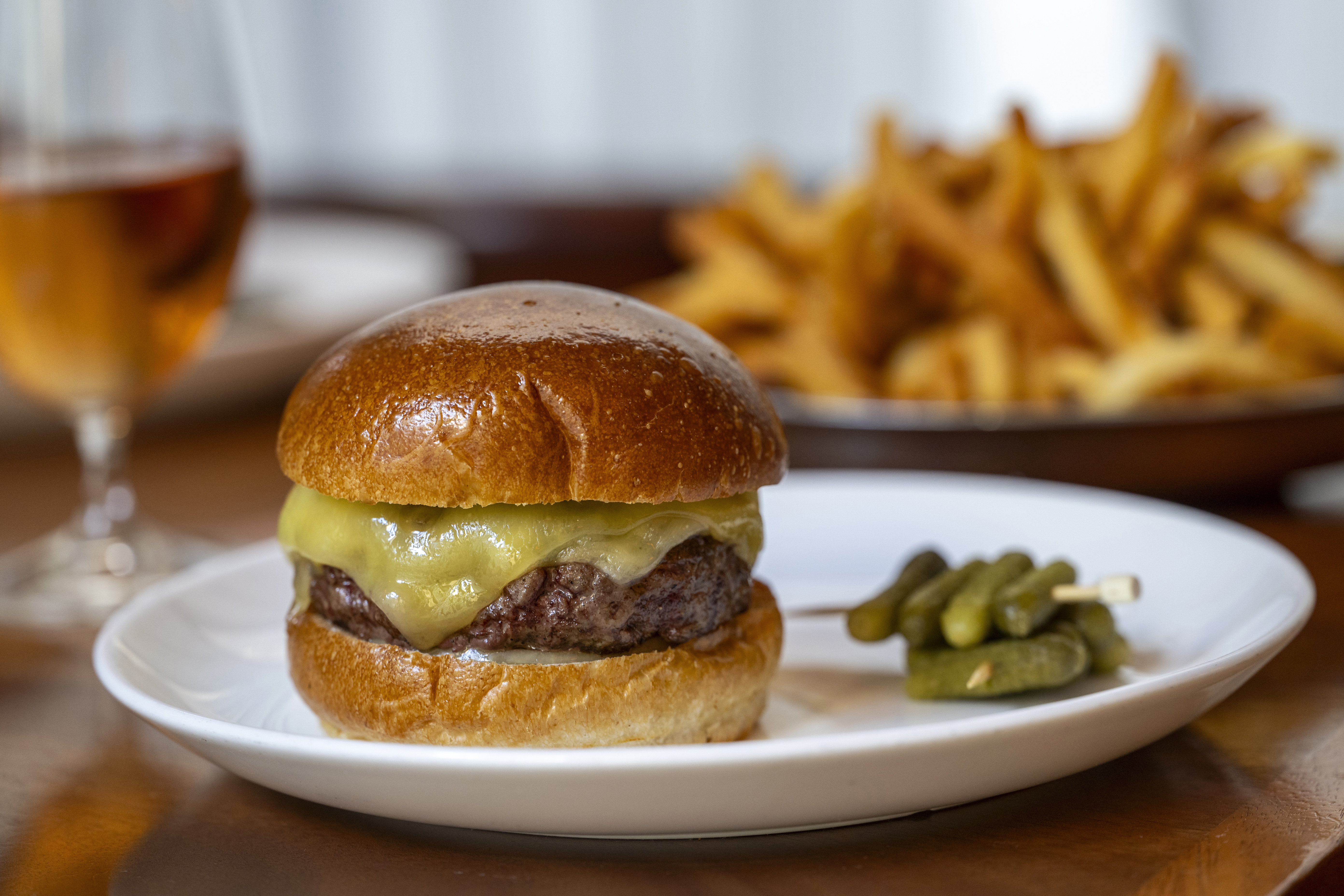 a close up of a sandwich on a plate on a table