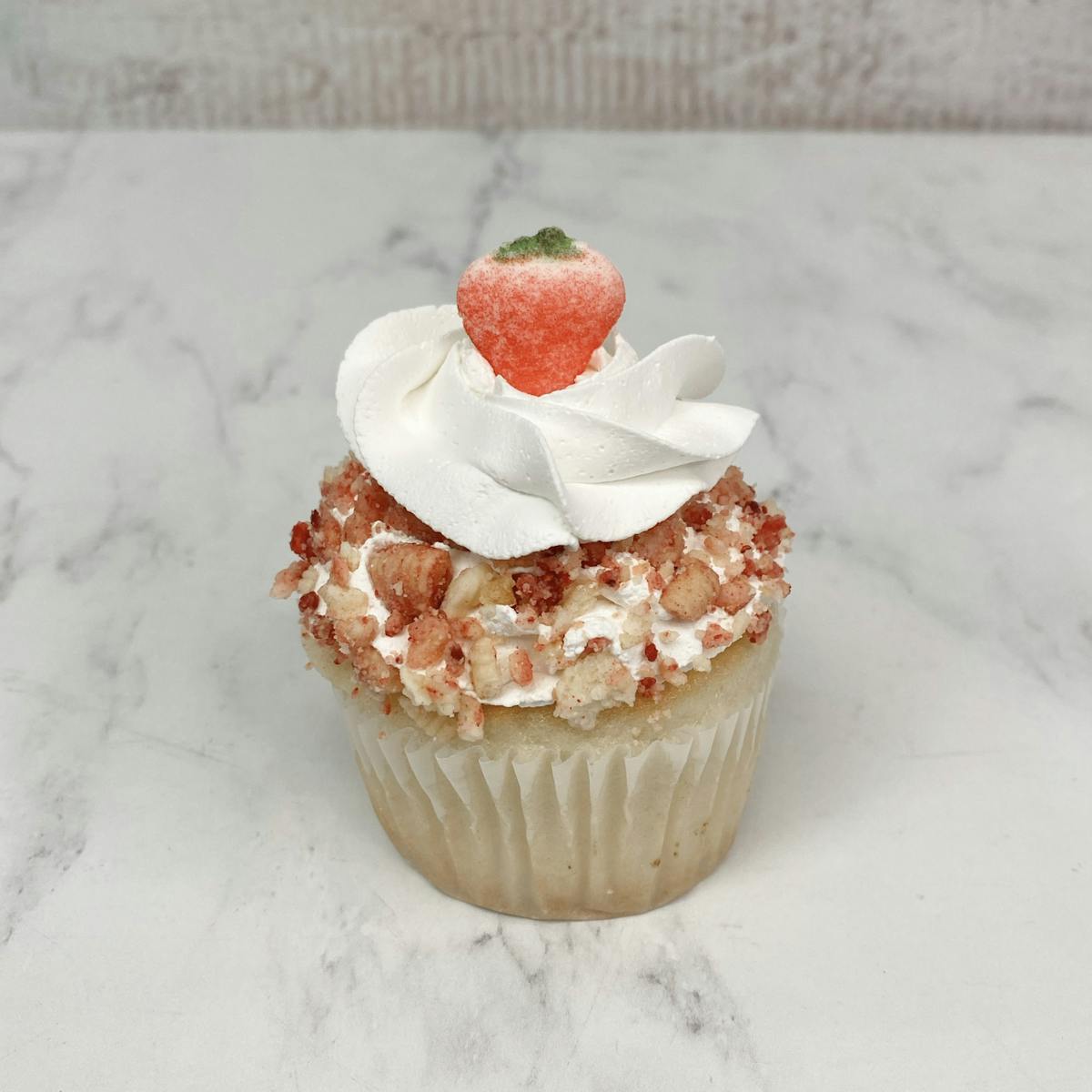a strawberry cupcake