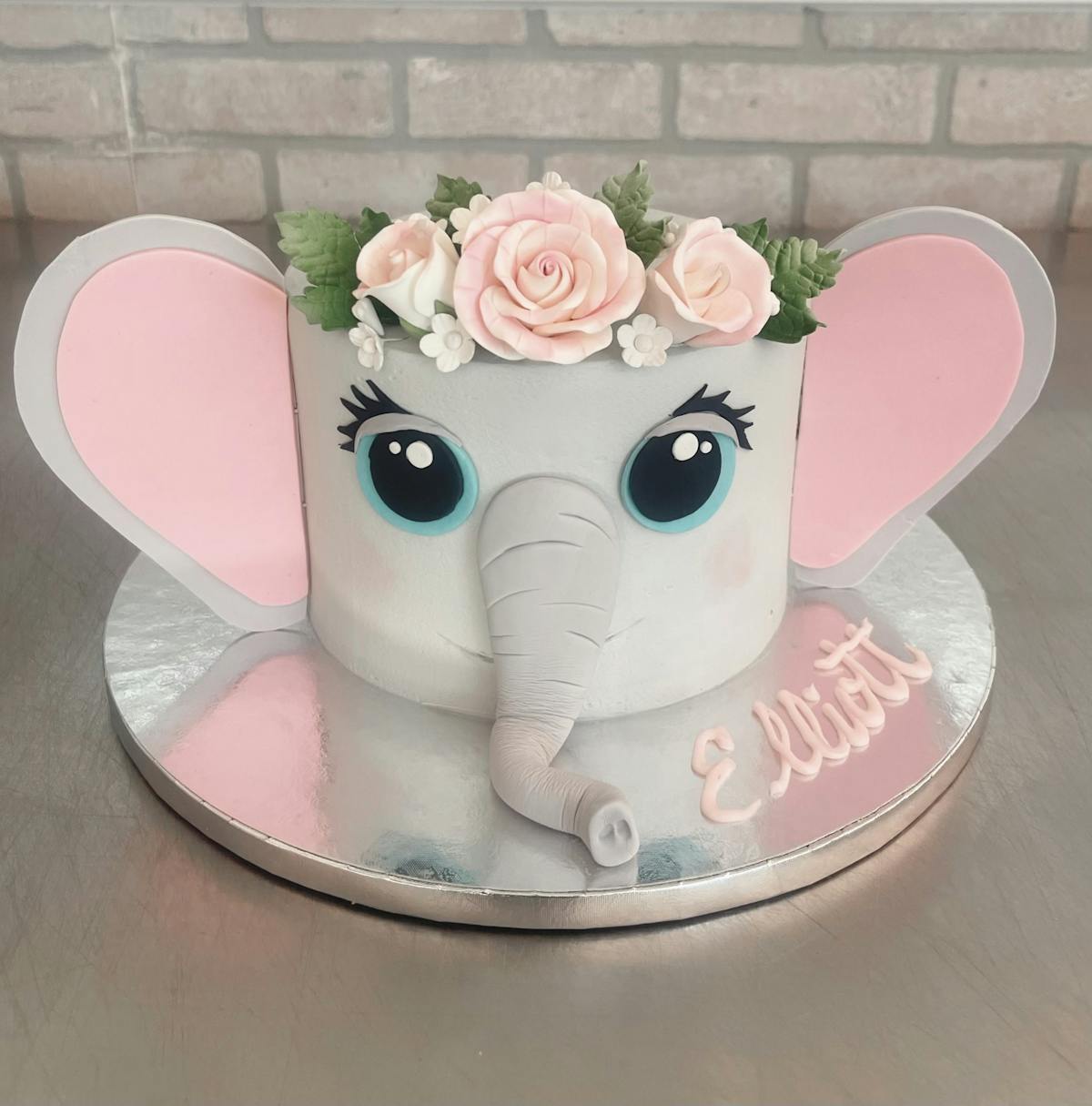 a cake with elephant shape