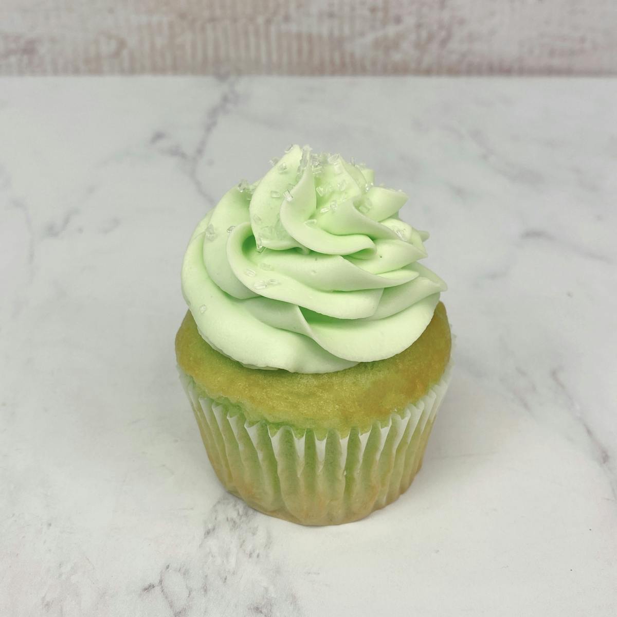a green cupcake