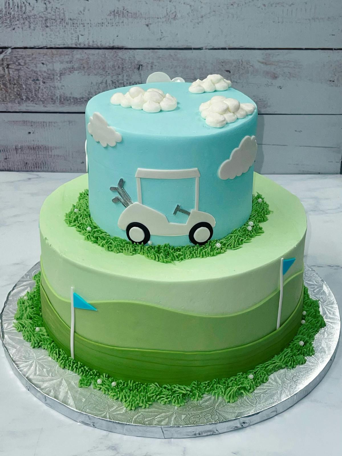 a cake with cars decoration
