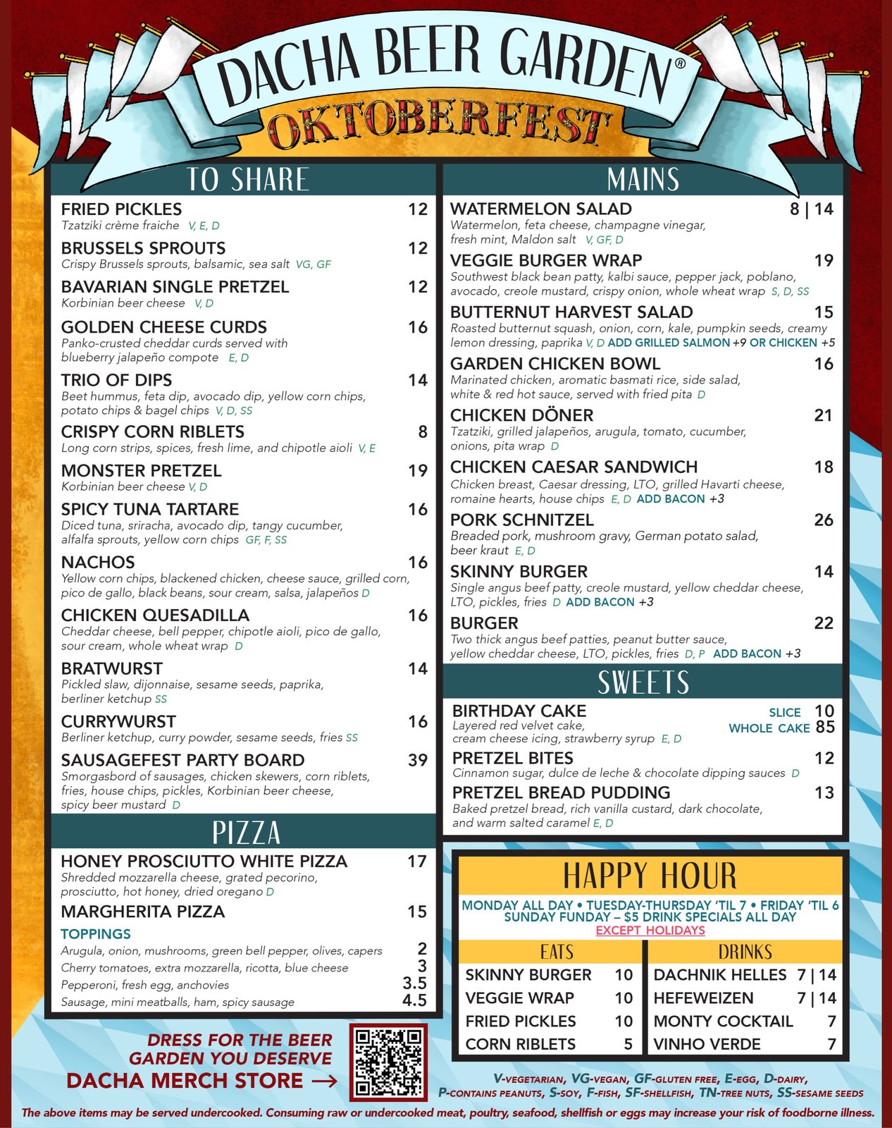 Dacha Beer Garden Shaw Fall Menu, Dropping September 2nd