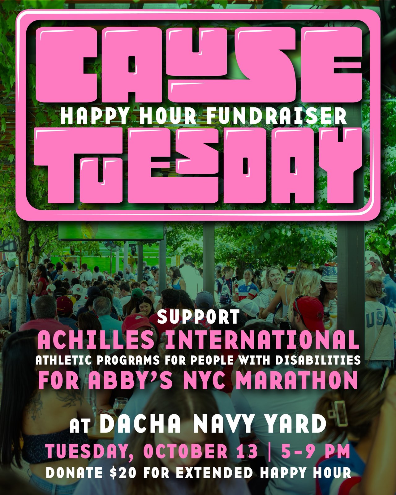 Cause Tuesday at Dacha Beer Garden Navy Yard