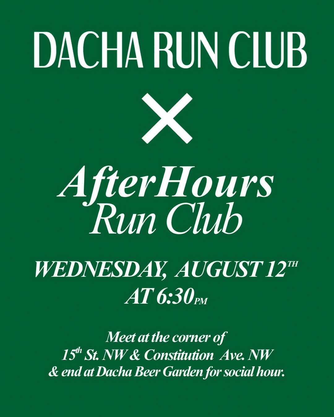 Dacha Shaw Run Club with The After Hours Run Club