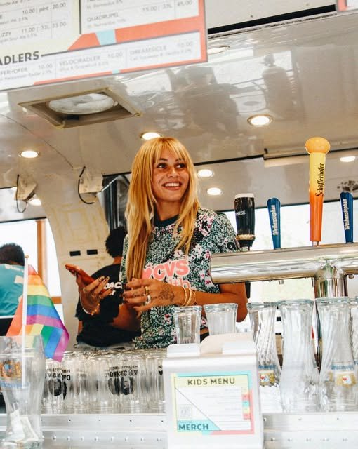 Trinity Rodman Surprise Guest Bartender at Dacha Beer Garden Navy Yard