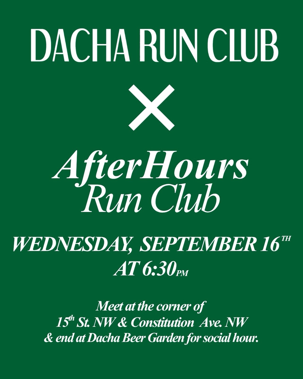 Run Club at Dacha Beer Garden Shaw