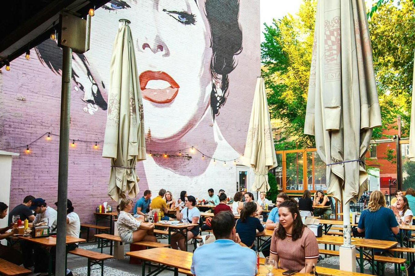 The front garden at Dacha Beer Garden Shaw, 1600 7th St NW, Washington DC