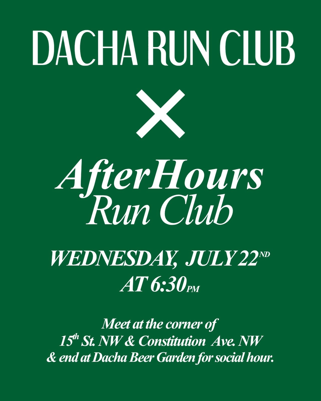 Dacha Shaw Run Club July Meet-Up with The After Hours Run Club