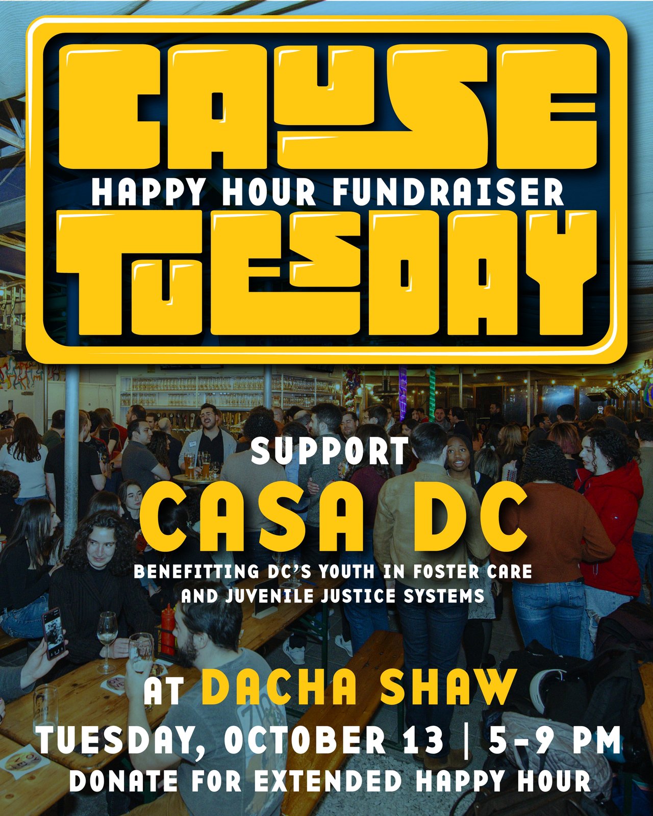 Cause Tuesday at Dacha Beer Garden Shaw