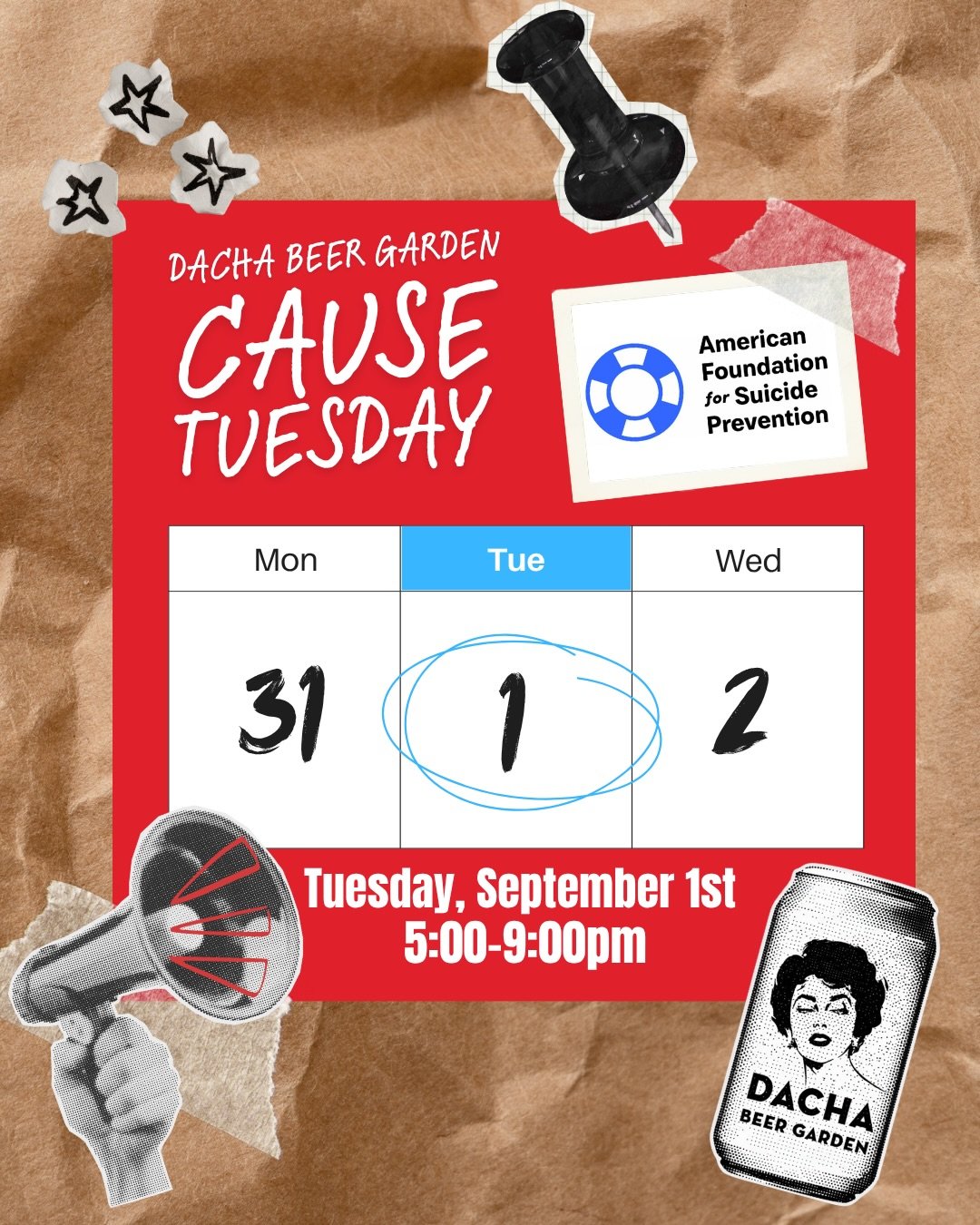 Cause Tuesday at Dacha Beer Garden Shaw