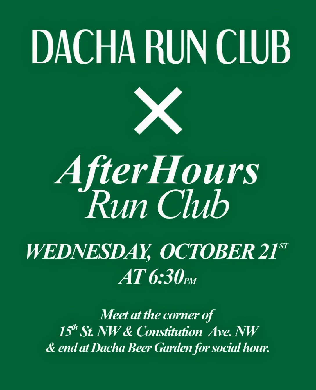 Dacha Shaw Run Club October Meet-Up