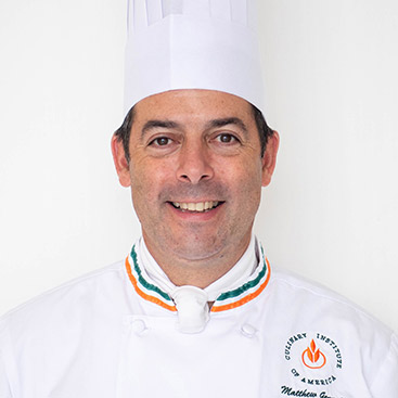 Matthew Gennuso ’95, Chef-Instructor—Lunch, at the Ristorante Caterina de’ Medici Italian Restaurant at the Culinary Institute of America in the Hudson Valley.