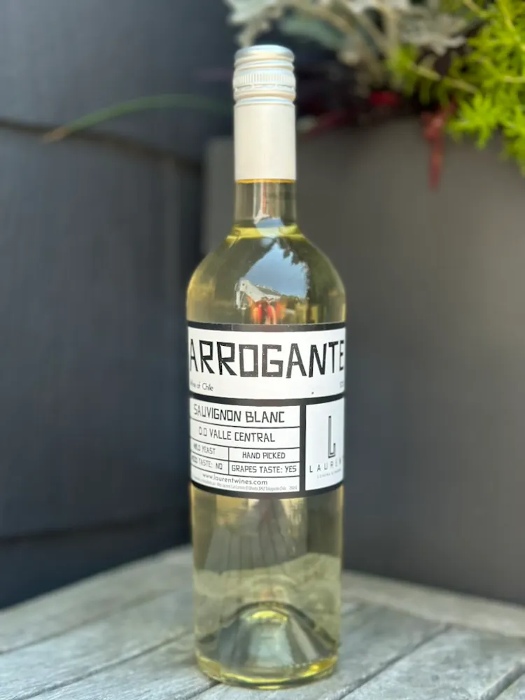 a bottle of white wine