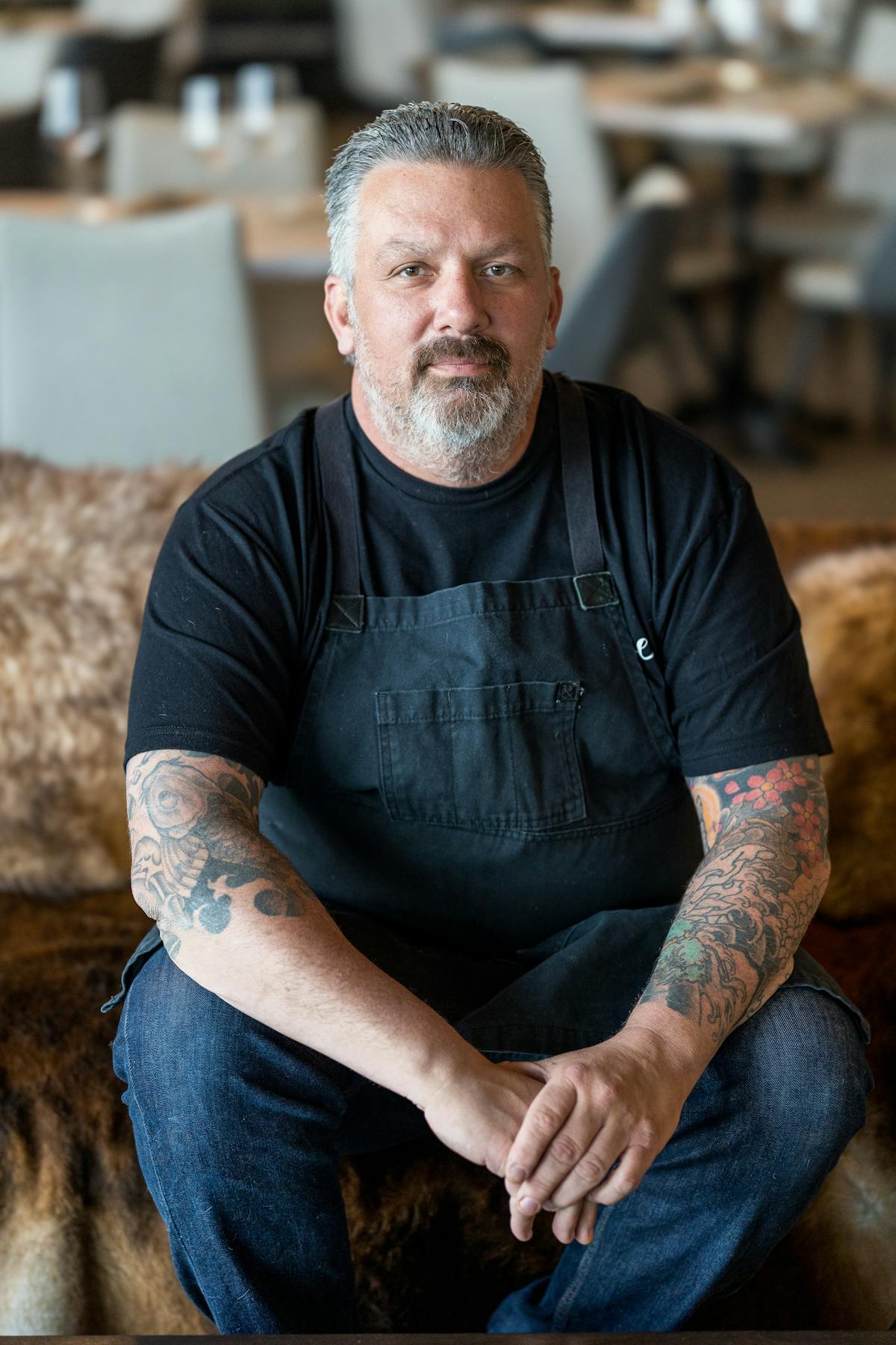 a man looking at the camera