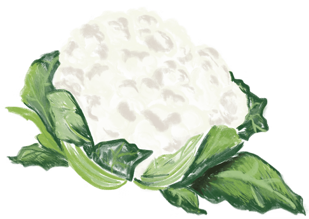 a close up of cauliflower