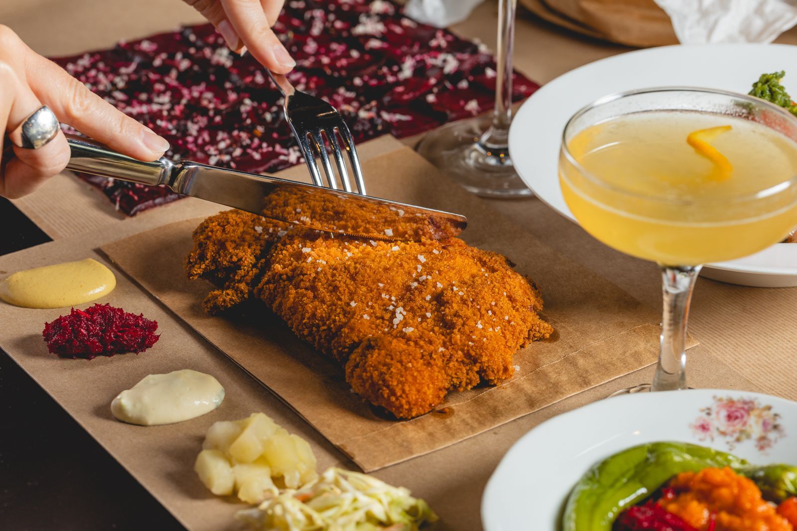 a plate of food on a table