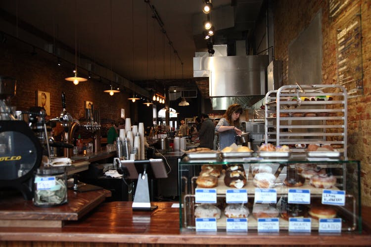 a restaurants counter