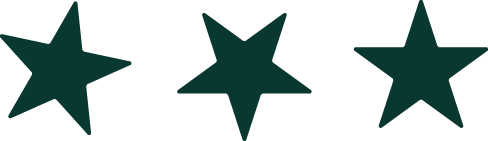 a green star on a black background