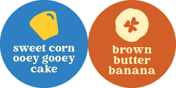 ooey gooey cake and banana