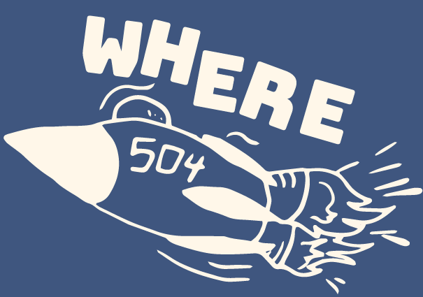 'Where' icon featuring a Cartoon rocket ship