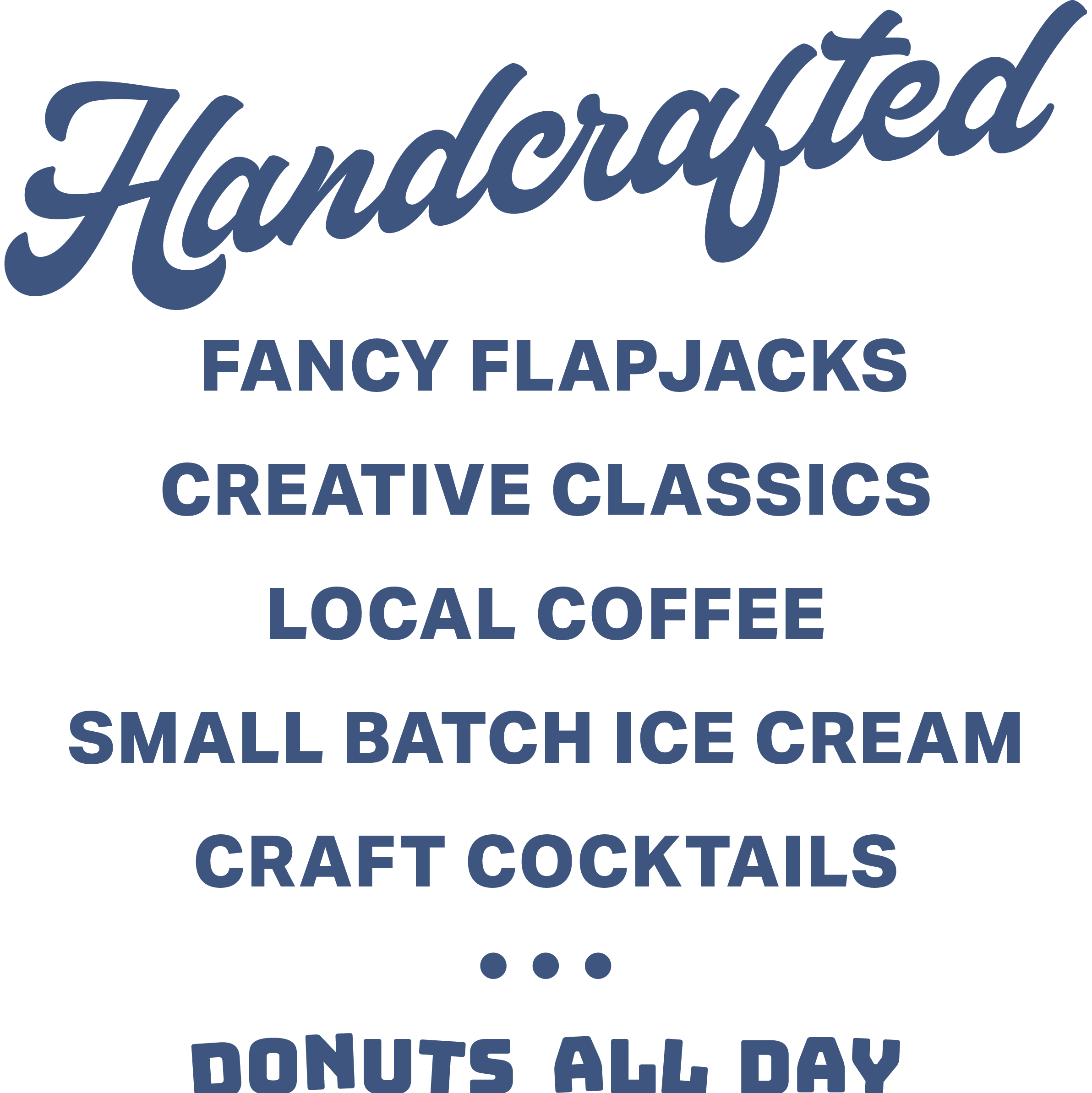 CREATIVE PLATES LOCAL COFFEE SMALL BATCH ICE CREAM CRAFT COCKTAILS