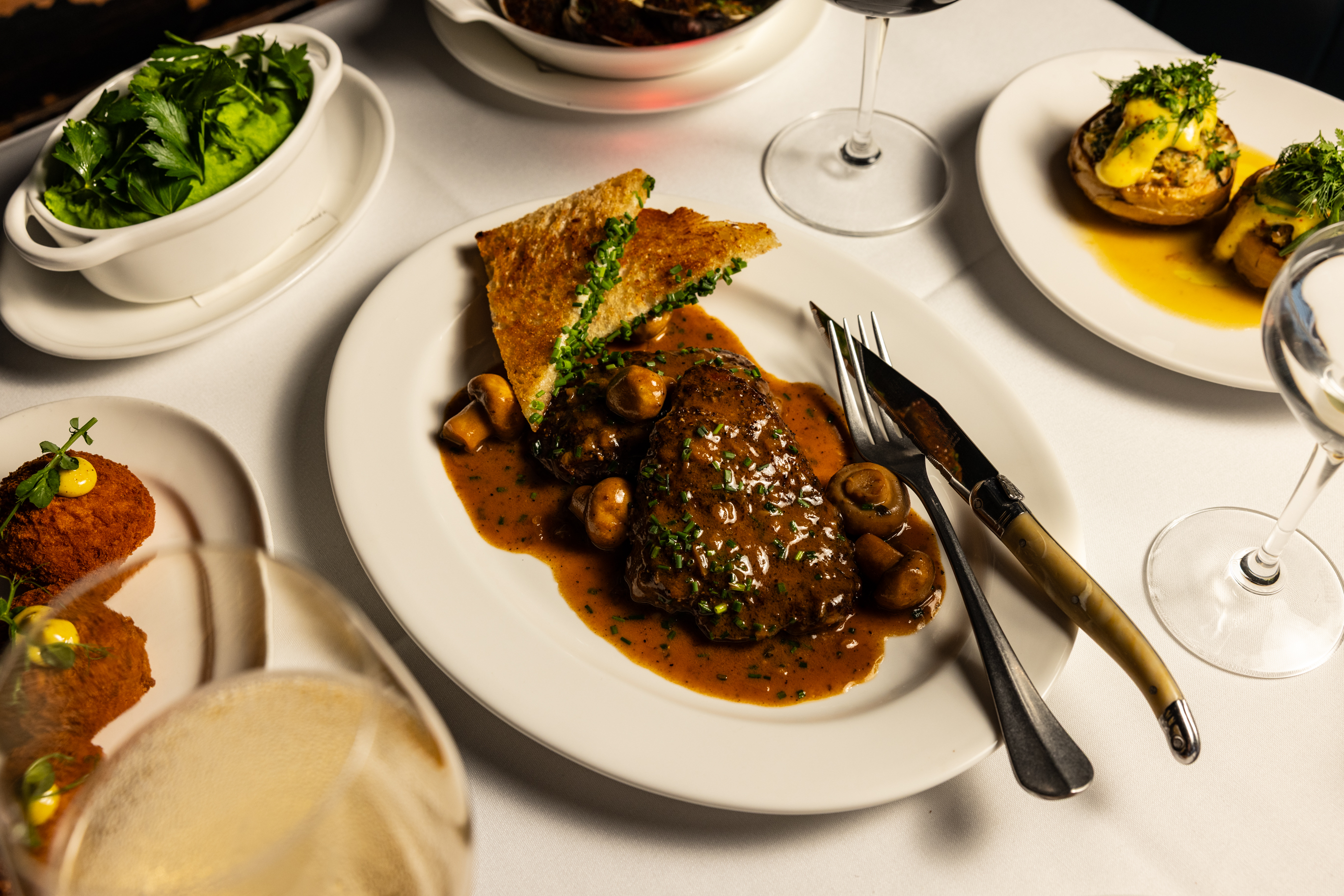 a plate of food on a table