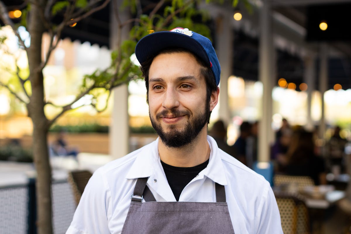 a man wearing a hat