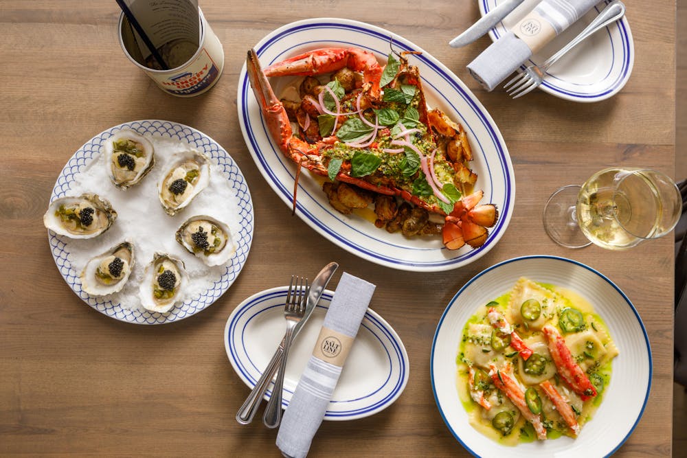 a plate of food on a table