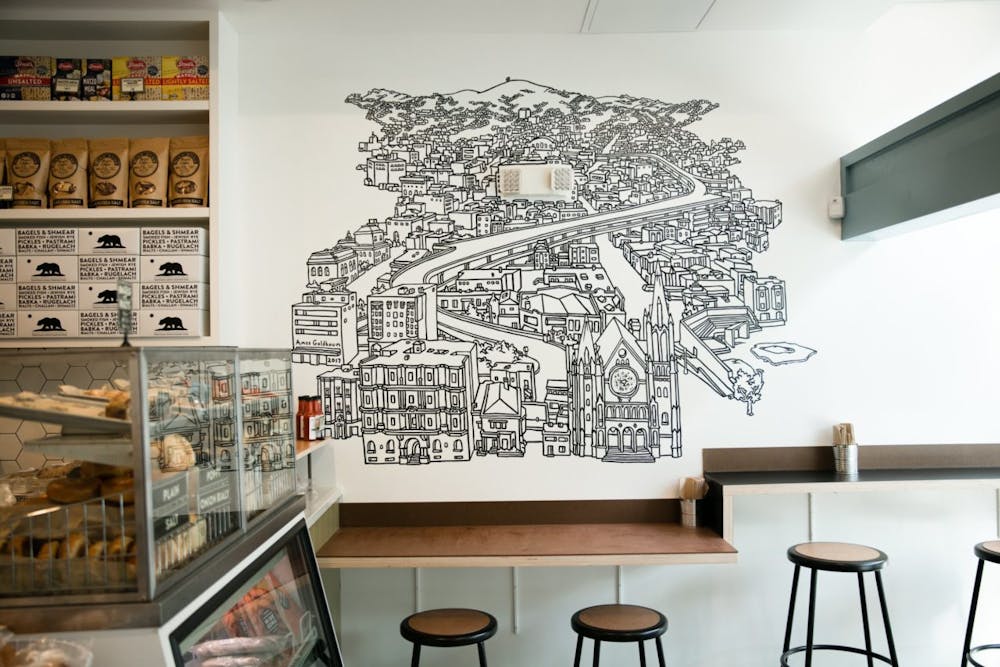 a stack of flyers on a table