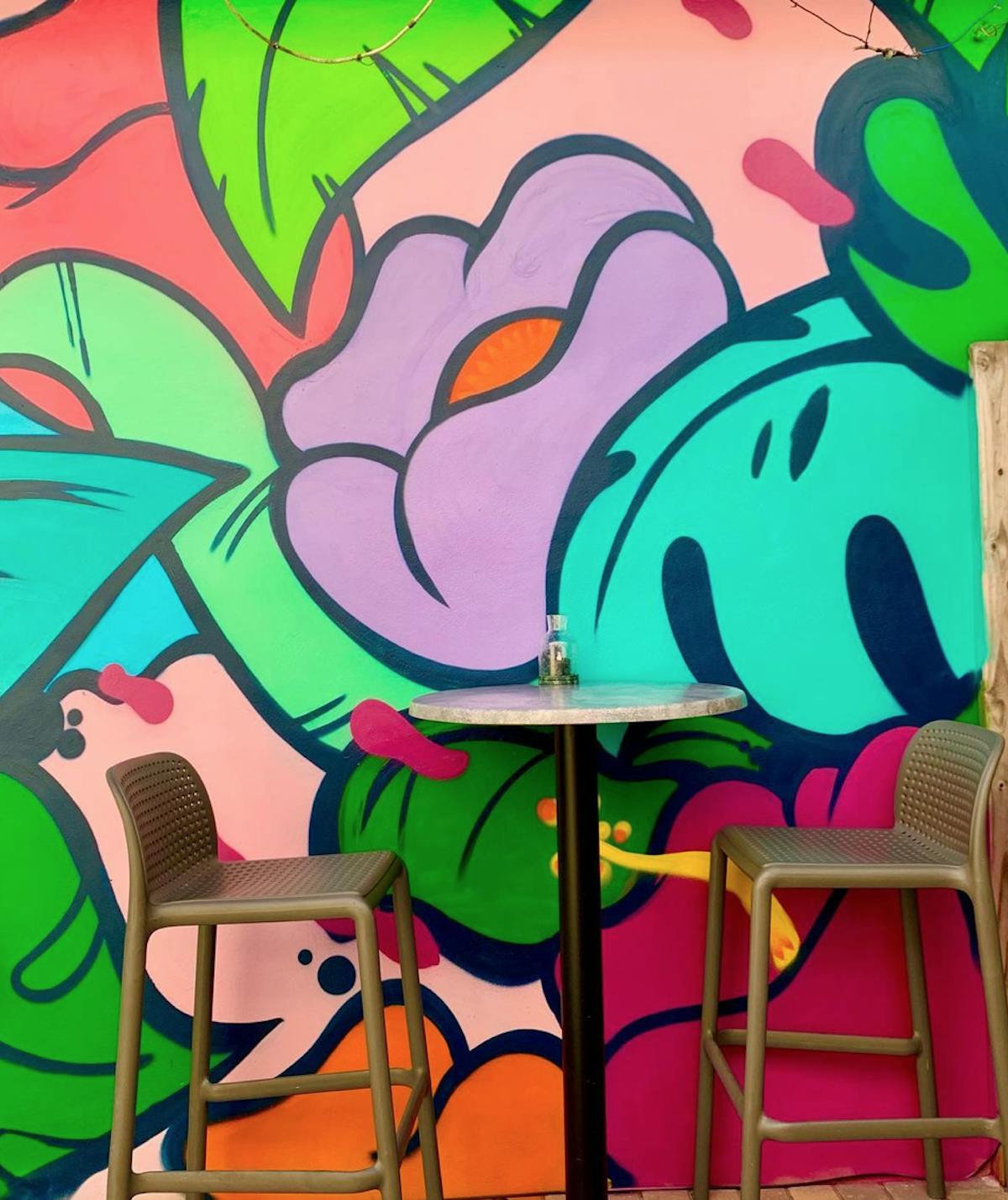 graffiti on a wall