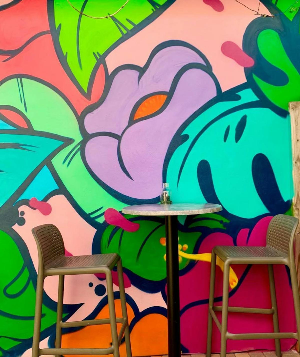graffiti on a wall