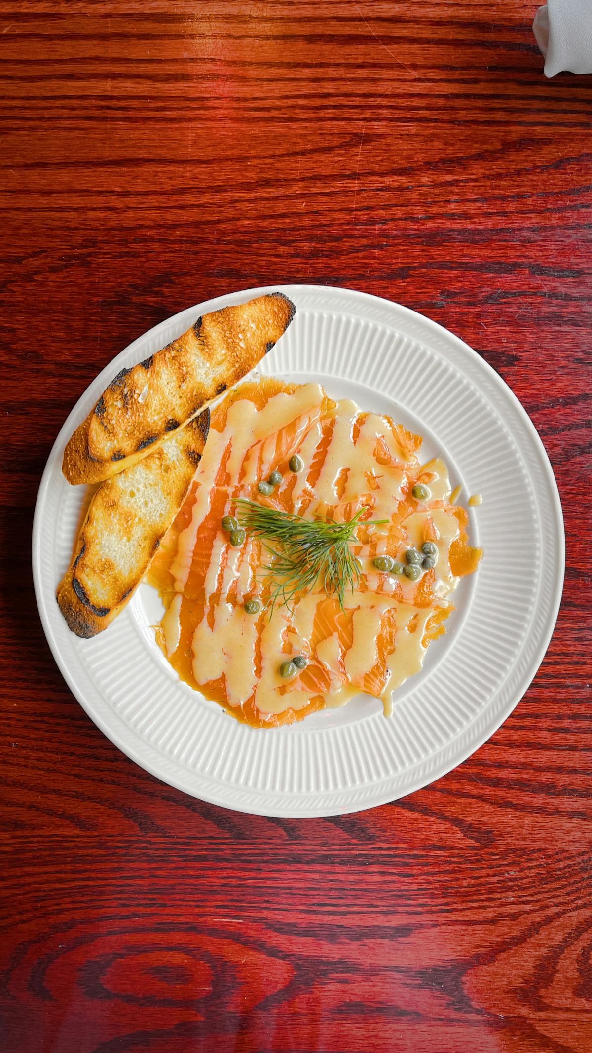 a plate of food on a table