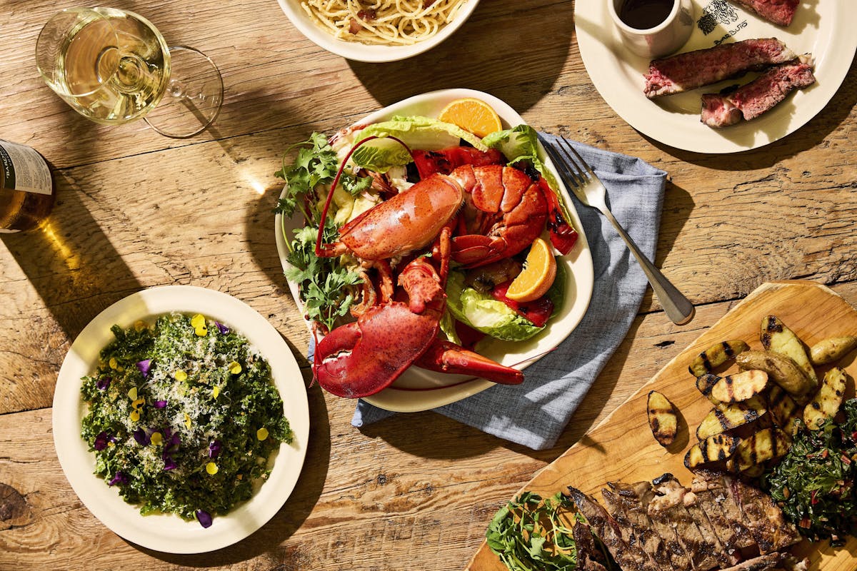 a plate of food on a table