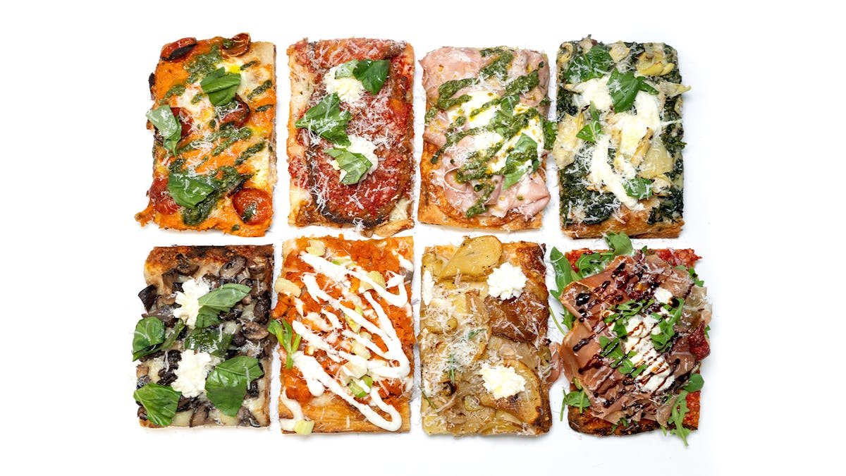 different slices of pizza