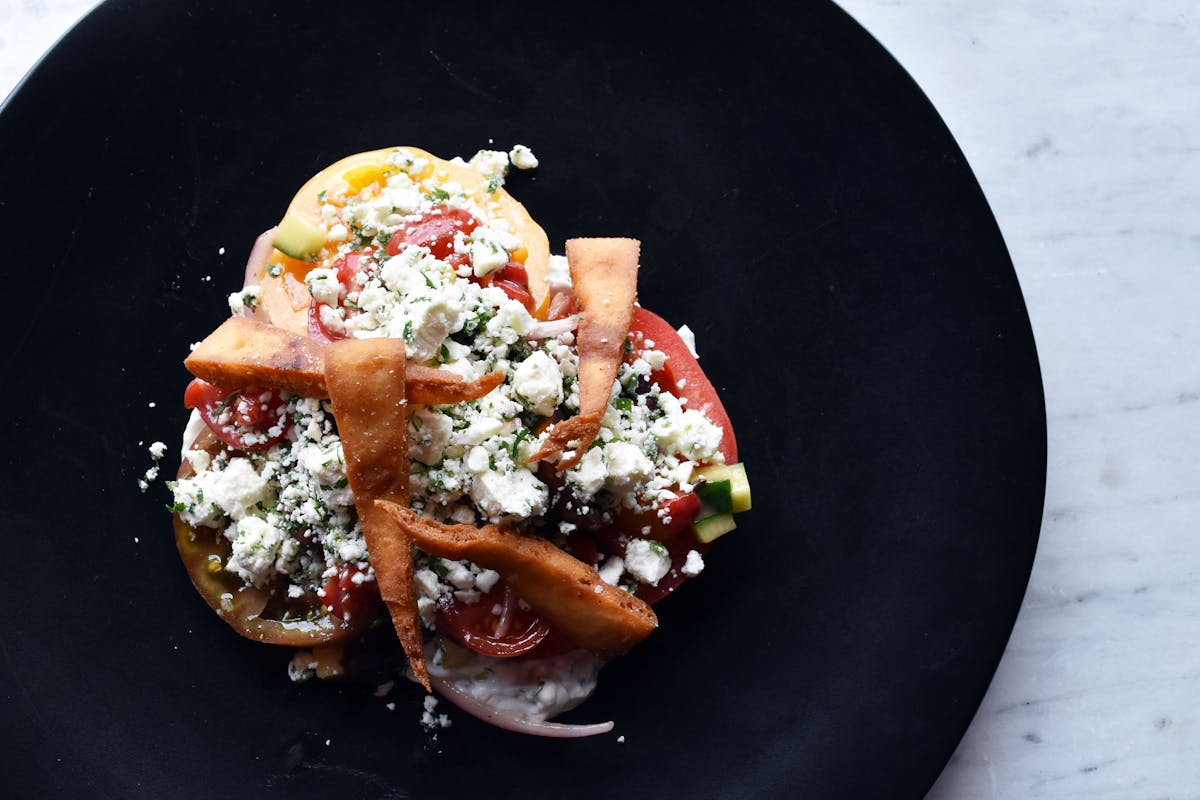 a pan of food on a plate