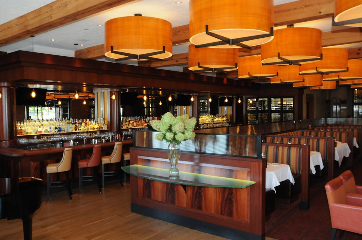 restaurant with tables and chairs 
