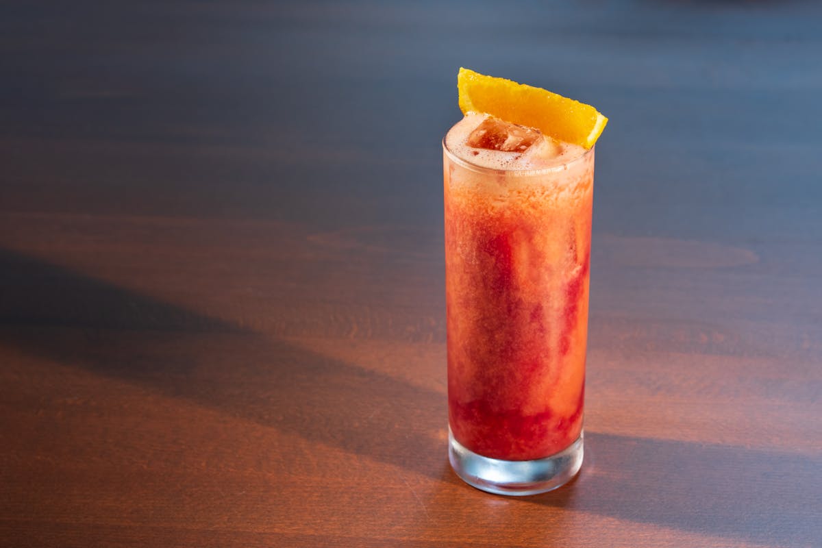 a drink with alcohol