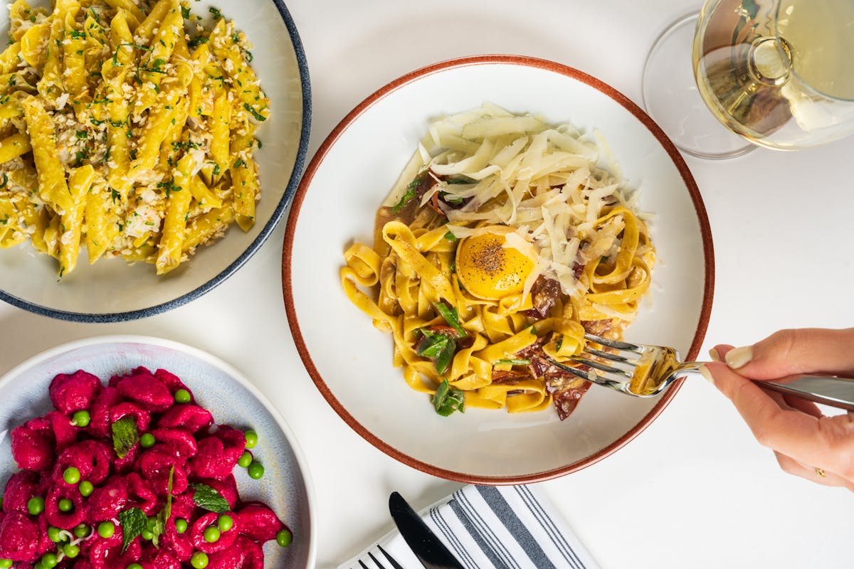 plates of pasta