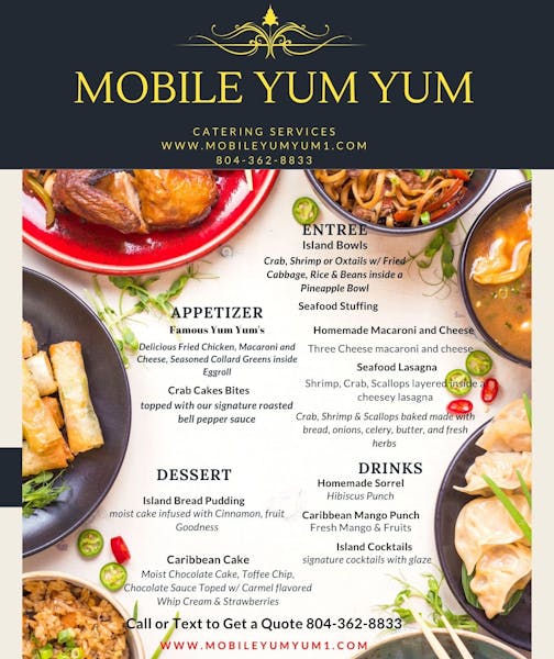 Menus Mobile Yum Yum Food Truck & Catering
