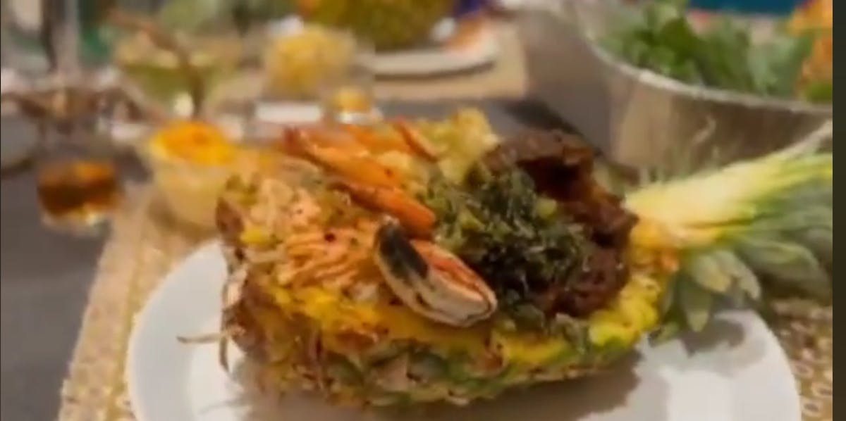 a close up of a plate of food