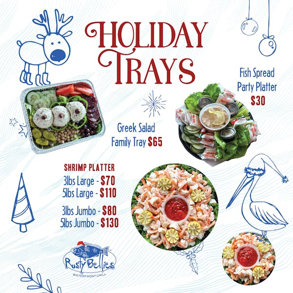 PREORDER New Year's Eve Trays Rusty Bellies Waterfront Grill