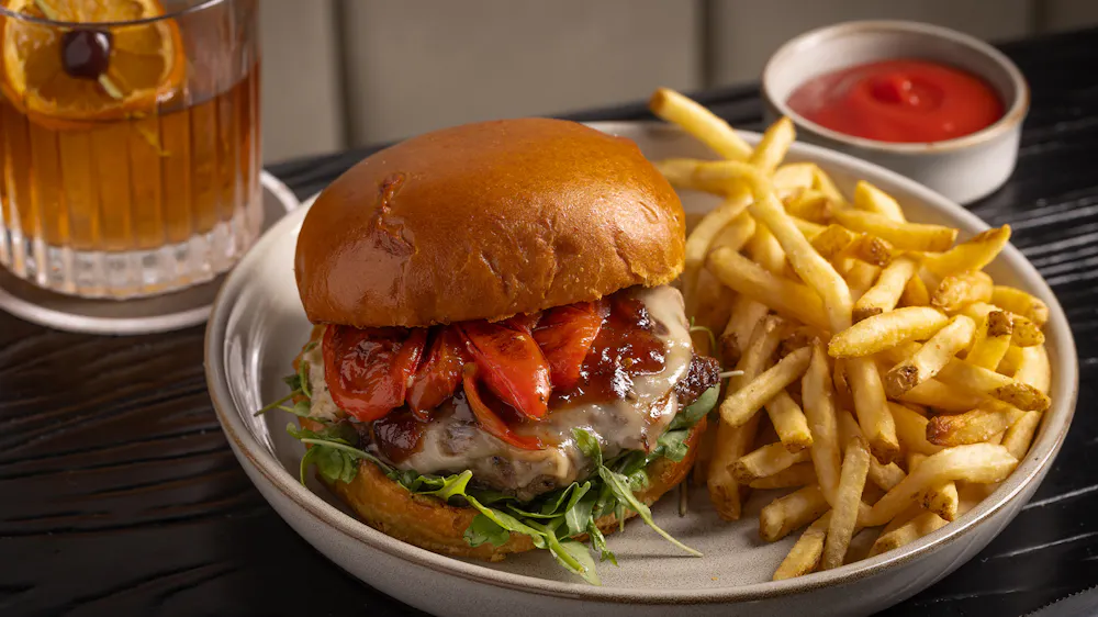 Official Wolfe food photo; burger, not wings.