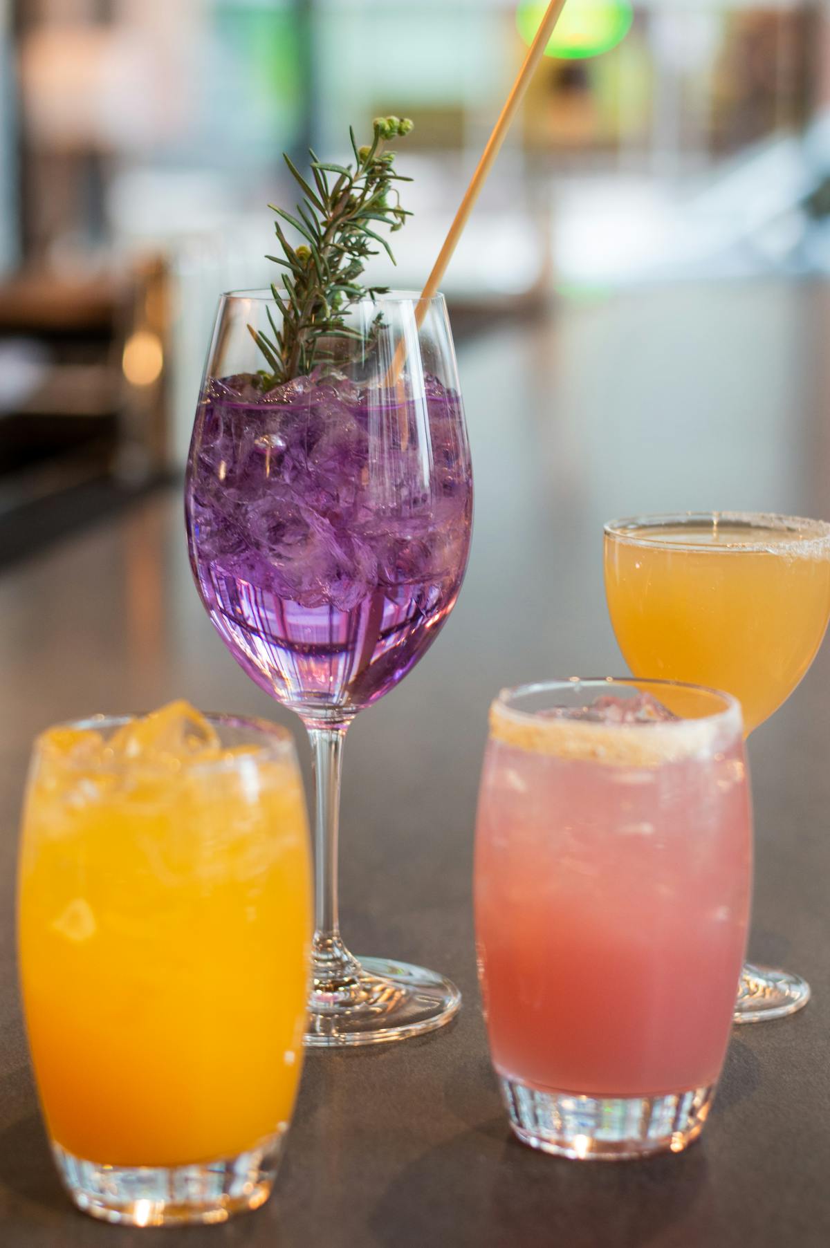 a selection of cocktails